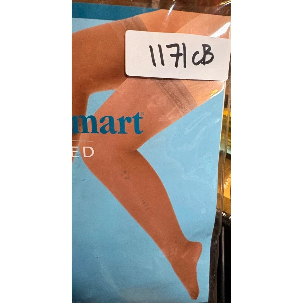 FootSmart Thigh Highs Women XL Beige Like New Graduated Support 20-30mmHg